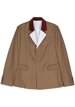 Wales Bonner Haile single-breasted blazer - Brown