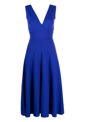 P.A.R.O.S.H. V-neck midi dress - Blue
