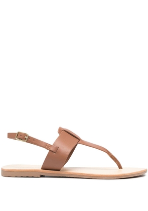 Manebi almond leather sandals - Brown