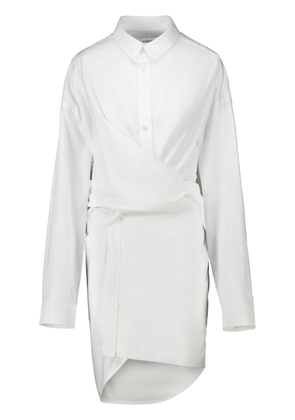 Laneus cotton wrap shirtdress - White