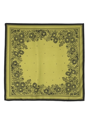 Destin Silky floral-jacquard scarf - Green