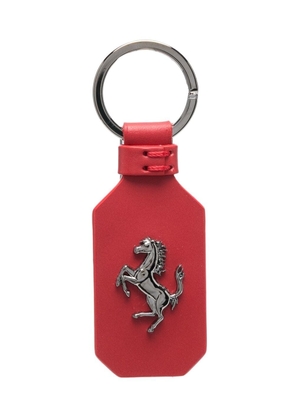 Ferrari logo-plaque keyring - Red