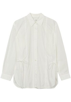 STUDIO TOMBOY bow-detailing cotton-blend shirt - White