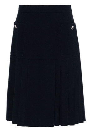 CHANEL Pre-Owned 1990s pleated wool skirt - Blue