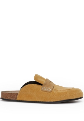 JW Anderson corduroy loafer mules - Yellow