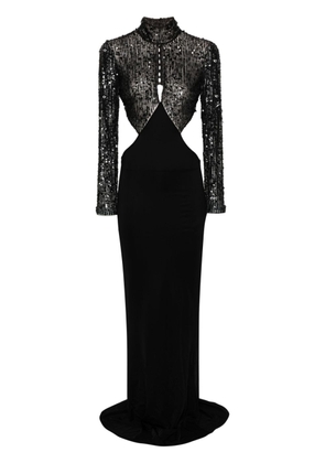 Elisabetta Franchi sequin-embellished maxi dress - Black