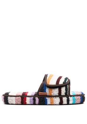 Missoni striped touch-strap slippers - White