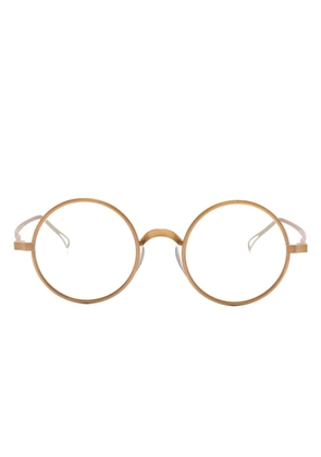 Rigards x Uma Wang The Victorian II round-frame glasses - Brown