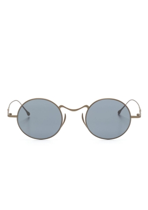 Rigards blue-tinted round-frame sunglasses - Gold