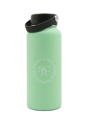 Sporty & Rich logo-print water bottle - Green