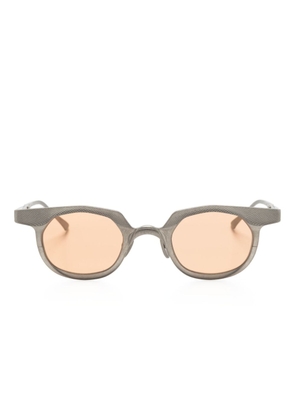 Rigards antique-effect oval-frame sunglasses - Silver