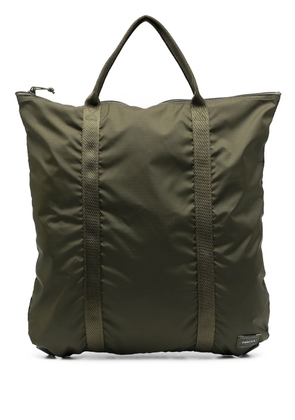 Porter-Yoshida & Co. logo-patch zipped backpack - Green