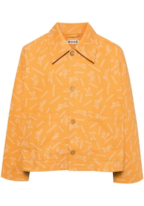 BODE Pooch cotton shirt jacket - Yellow