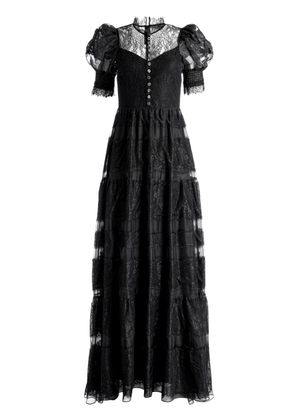 alice + olivia Vernita lace-detailing dress - Black