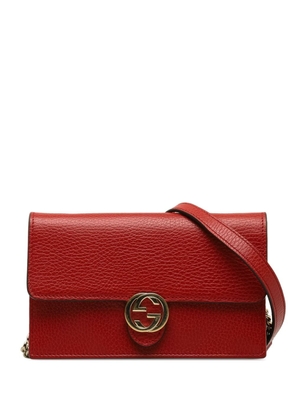 Gucci Pre-Owned 2000-2015 Interlocking G Wallet On Chain crossbody bag - Red
