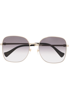 Gucci Eyewear gradient oversized-frame sunglasses - Gold