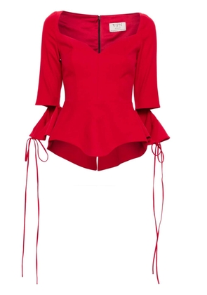 V:PM ATELIER Daisy peplum blouse - Red
