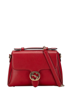 Gucci Pre-Owned 2016-2023 Small Dollar Calf Interlocking G satchel - Red