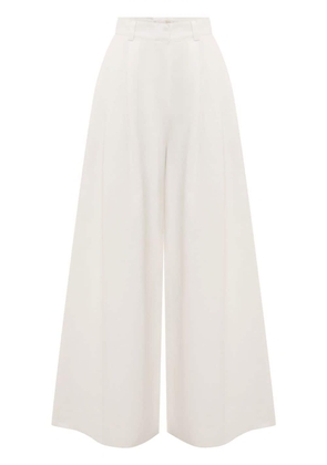 Posse Wesley wide-leg cotton trousers - White