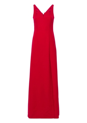 V:PM ATELIER Ruby V-neck gown - Red
