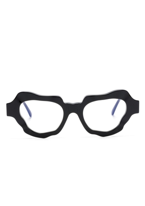 Kuboraum G2 geometric-frame glasses - Black