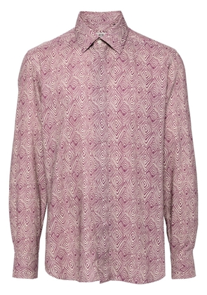 Corneliani geometric-print shirt - Purple