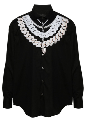 John Richmond jewelry-print poplin shirt - Black