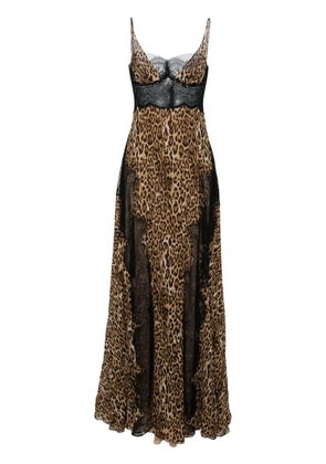 Costarellos leopard-print bustier maxi dress - Neutrals