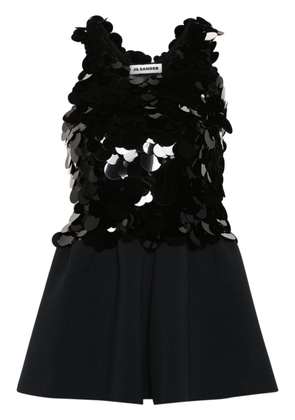 Jil Sander sequin-embellished knitted top - Black