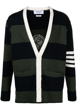 Thom Browne 4-Bar striped cotton cardigan - Blue