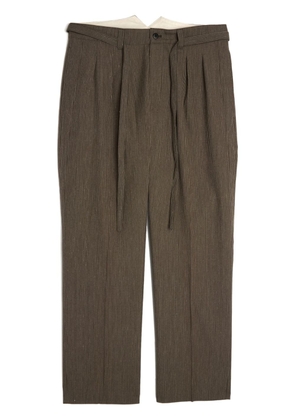 visvim Hakama Santome pinstripe trousers - Brown