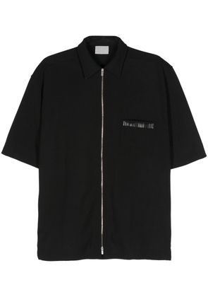 VTMNTS raised logo-detail short-sleeve shirt - Black