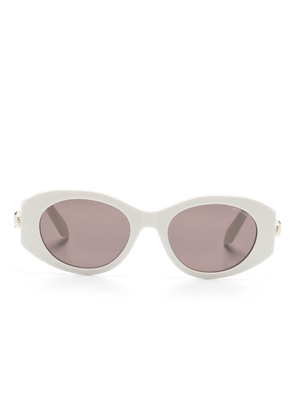 Bvlgari Serpenti oval-frame sunglasses - White