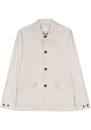 Cruciani linen-blend shirt jacket - Neutrals