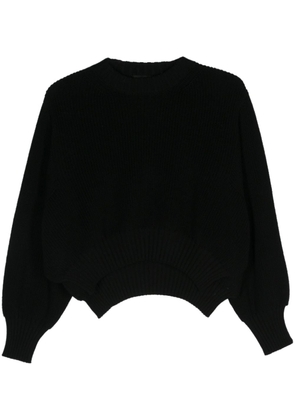Roberto Collina asymmetric cotton jumper - Black