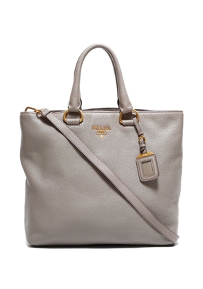 Prada Pre-Owned logo-lettering two-way tote bag - Neutrals