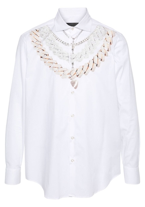 John Richmond jewelry-print poplin shirt - White