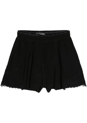 MAURIZIO MYKONOS corded-lace silk blend shorts - Black