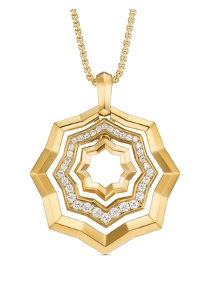 David Yurman 18kt yellow gold Stax diamond pendant necklace