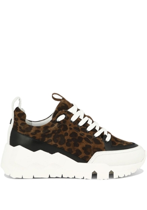 Pierre Hardy Street Life leopard-print sneakers - Brown