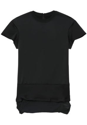 Toga layered ruffle-detail T-shirt - Black