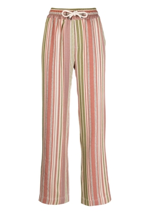 Benjamin Benmoyal striped high-waisted trousers - Green