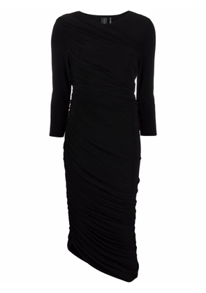 Norma Kamali draped fitted dress - Black