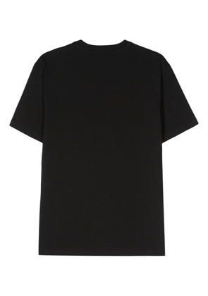 Just Cavalli logo-stamp cotton T-shirt - Black