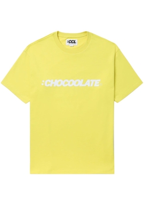 CHOCOOLATE logo-print cotton T-shirt - Yellow