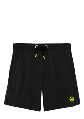 BARROW logo print swim shorts - Black