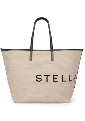 Stella McCartney jacquard-logo tote bag - Neutrals