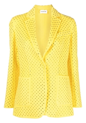 P.A.R.O.S.H. rhinestone-embellished wool blazer - Yellow