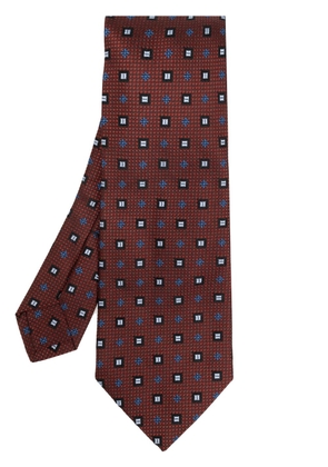 ETRO patterned-jacquard silk tie - Red