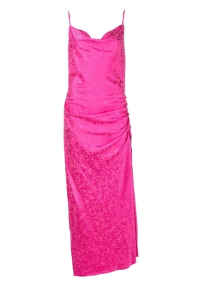 P.A.R.O.S.H. floral-print cowl-neck maxi dress - Pink